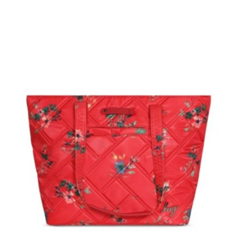 Lug Skyliner Tote Bag - Durable Red Polyester Canvas, Ideal for Travel & Daily U